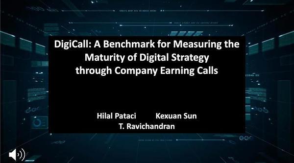 DigiCall: A Benchmark for Measuring the Maturity of Digital Strategy through Company Earning Calls