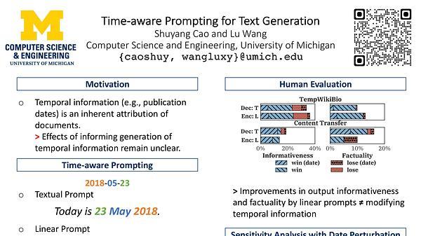Time-aware Prompting for Text Generation
