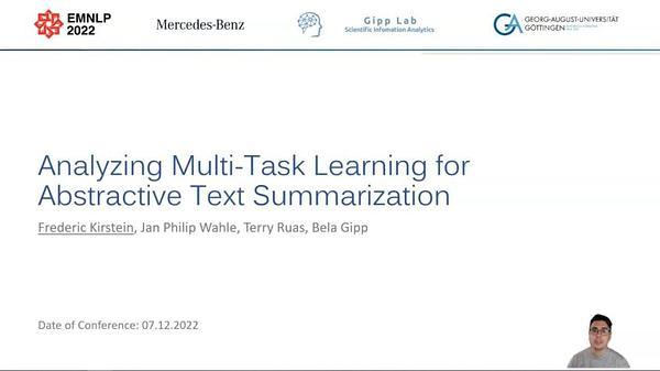 Analyzing Multi-Task Learning for Abstractive Text Summarization
