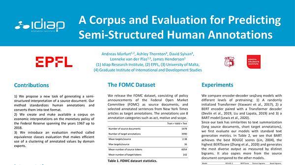 A Corpus and Evaluation for Predicting Semi-Structured Human Annotations