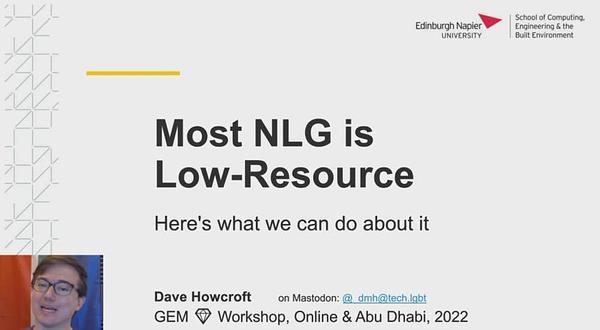 Most NLG is Low-Resource: here's what we can do about it