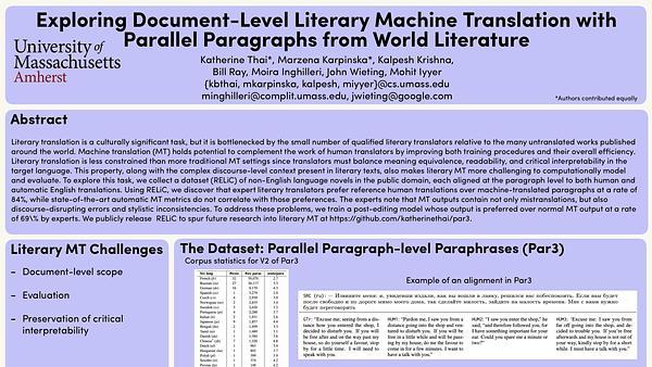 Exploring Document-Level Literary Machine Translation with Parallel Paragraphs from World Literature