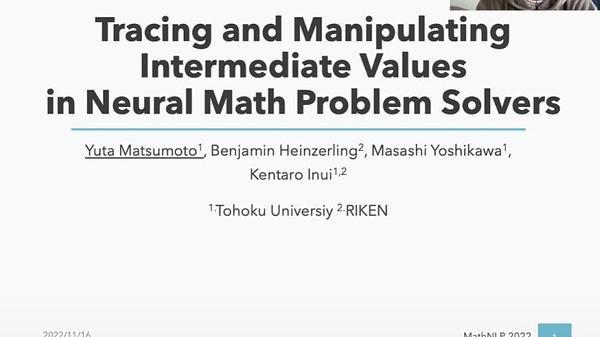 Tracing and Manipulating intermediate values in Neural Math Problem Solvers