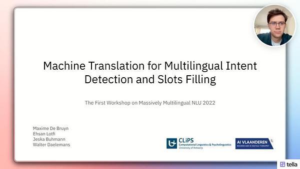 Machine Translation for Multilingual Intent Detection and Slots Filling