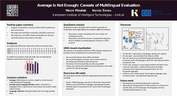 Average Is Not Enough: Caveats of Multilingual Evaluation