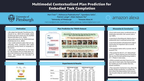 Multimodal Contextualized Plan Prediction for Embodied Task Completion