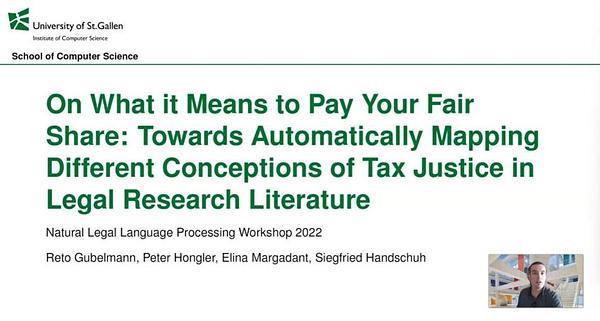 On What it Means to Pay Your Fair Share: Towards Automatically Mapping Different Conceptions of Tax Justice in Legal Research Literature