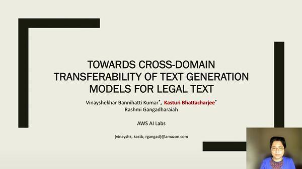 Towards Cross-Domain Transferability of Text Generation Models for Legal Text