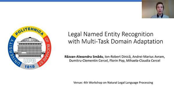 Legal Named Entity Recognition with Multi-Task Domain Adaptation