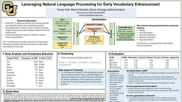 Generate Me a Bedtime Story: Leveraging Natural Language Processing for Early Vocabulary Enhancement