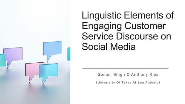 Linguistic Elements of Engaging Customer Service Discourse on Social Media