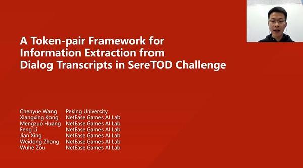 A Token-pair Framework for Information Extraction from Dialog Transcripts in SereTOD Challenge
