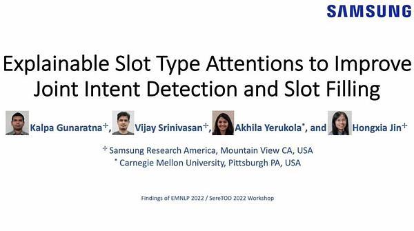 Explainable Slot Type Attentions to Improve Joint Intent Detection and Slot Filling