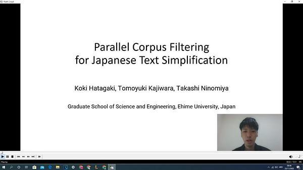 Parallel Corpus Filtering for Japanese Text Simplification