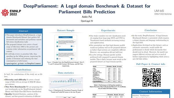 DeepParliament: A Legal domain Benchmark & Dataset for Parliament Bills Prediction