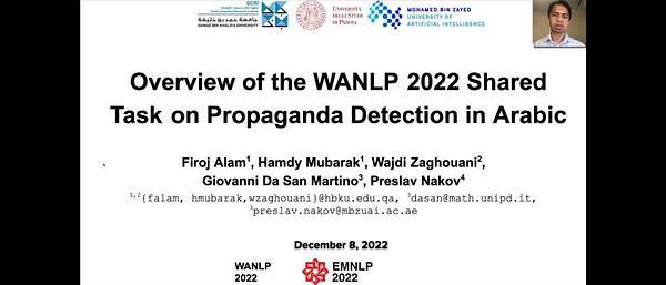 Overview of the WANLP 2022 Shared Task on Propaganda Detection in Arabic