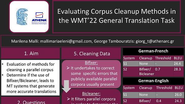 Evaluating Corpus Cleanup Methods in the WMT'22 News Translation Task