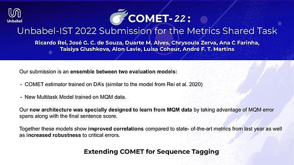COMET-22: Unbabel-IST 2022 Submission for the Metrics Shared Task