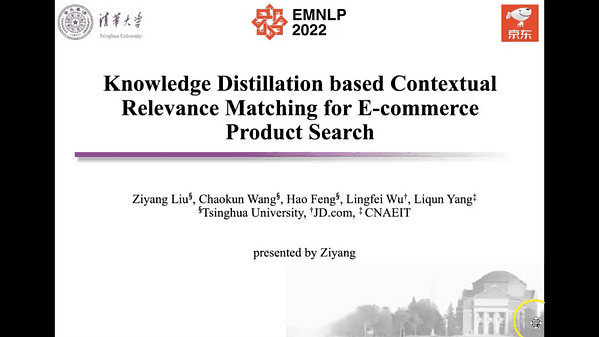 Knowledge Distillation based Contextual Relevance Matching for E-commerce Product Search