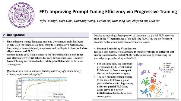 FPT: Improving Prompt Tuning Efficiency via Progressive Training