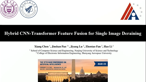 Hybrid CNN-Transformer Feature Fusion for Single Image Deraining