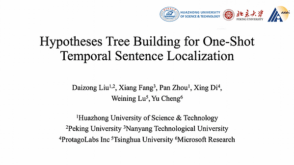 Hypotheses Tree Building for One-Shot Temporal Sentence Localization