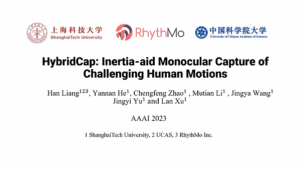 HybridCap: Inertia-aid Monocular Capture of Challenging Human Motions