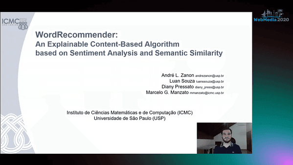 WordRecommender: An Explainable Content-Based Algorithm based on Sentiment Analysis and Semantic Similarity