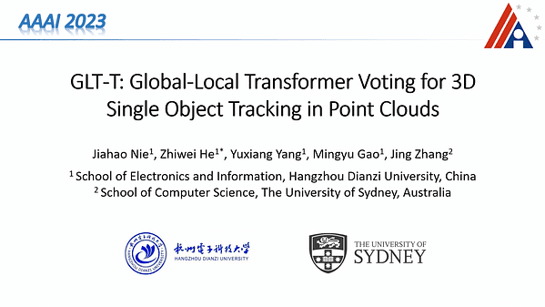 GLT-T: Global-Local Transformer Voting for 3D Single Object Tracking in Point Clouds