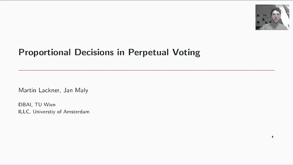 Proportional Decisions in Perpetual Voting