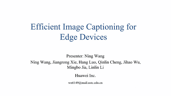 Efficient Image Captioning for Edge Devices