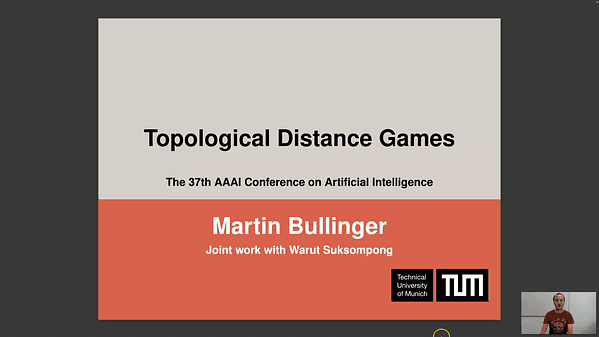 Topological Distance Games