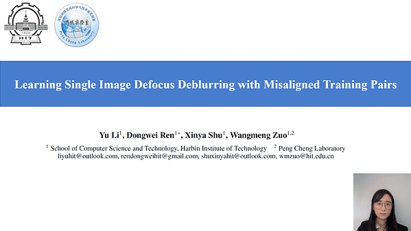 Learning Single Image Defocus Deblurring with Misaligned Training Pairs