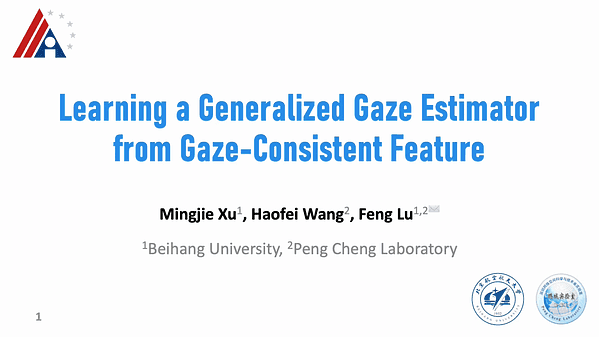 Learning a Generalized Gaze Estimator from Gaze-Consistent Feature
