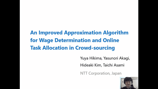 An Improved Approximation Algorithm for Wage Determination and Online Task Allocation in Crowd-sourcing