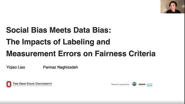 Social Bias Meets Data Bias: The Impacts of Labeling and Measurement Errors on Fairness Criteria