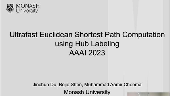 Ultrafast Euclidean Shortest Path Computation using Hub Labeling