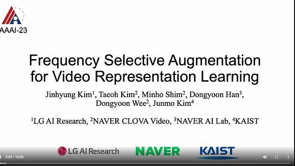 Frequency Selective Augmentation for Video Representation Learning