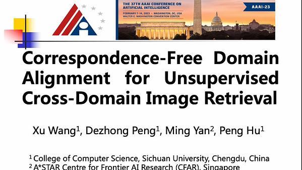 Correspondence-Free Domain Alignment for Unsupervised Cross-Domain Image Retrieval