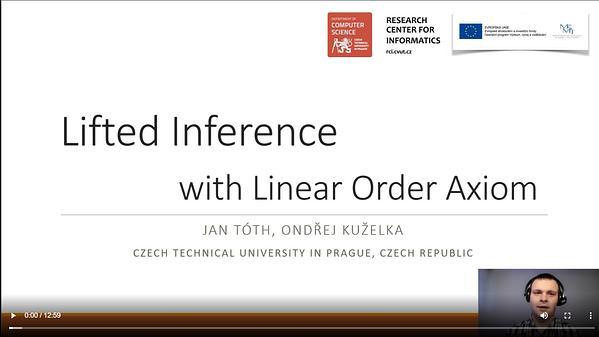 Lifted Inference with Linear Order Axiom