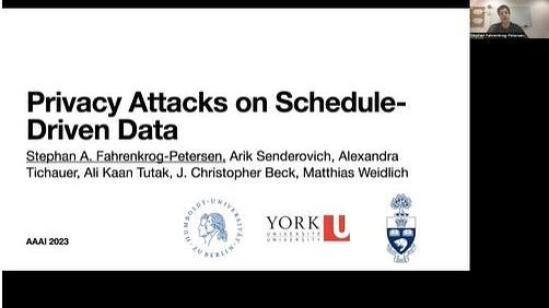 Privacy Attacks on Schedule-Driven Data