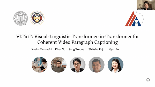 VLTinT: Visual-Linguistic Transformer-in-Transformer for Coherent Video Paragraph Captioning