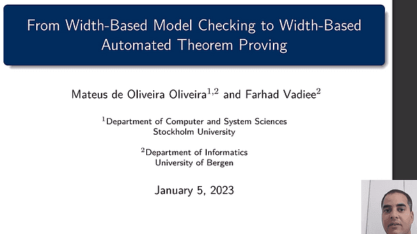 From Width-Based Model Checking to Width-Based Automated Theorem Proving