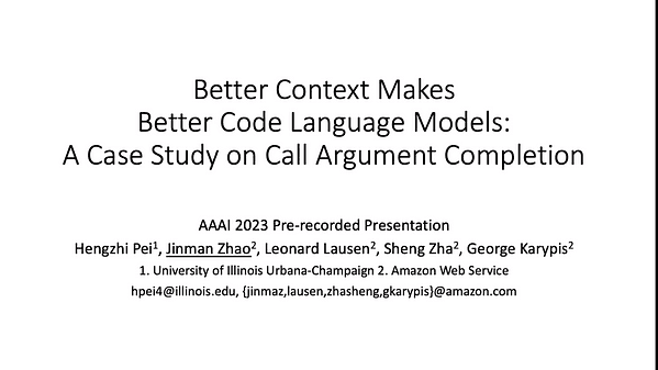 Better Context Makes Better Code Language Models: A Case Study on Function Call Argument Completion