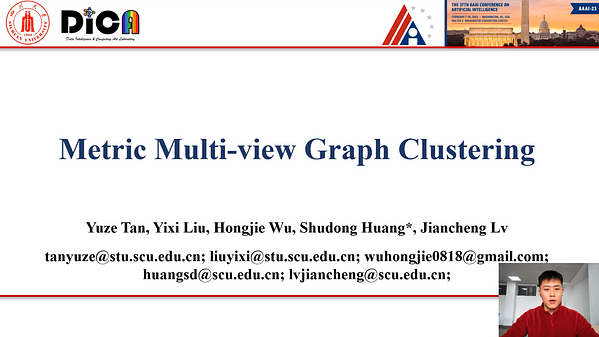 Metric Multi-view Graph Clustering