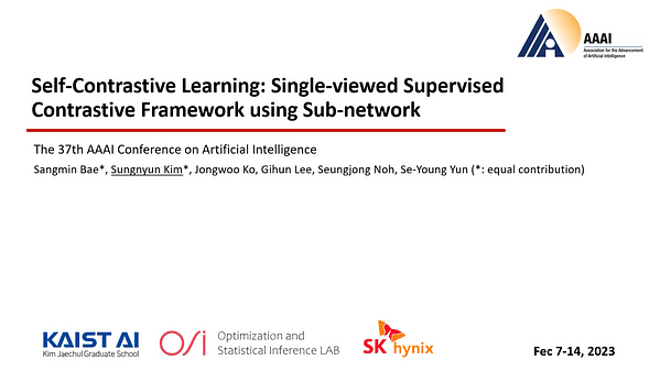 Self-Contrastive Learning: Single-viewed Supervised Contrastive Framework using Sub-network
