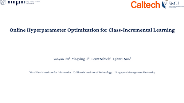Online Hyperparameter Optimization for Class-Incremental Learning