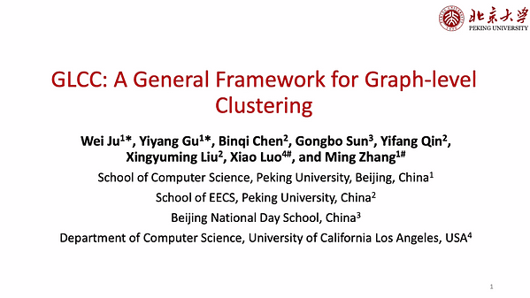 GLCC: A General Framework for Graph-level Clustering