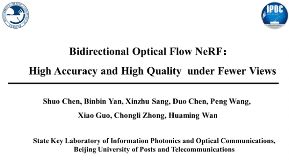 Bidirectional Optical Flow NeRF: High Accuracy and High Quality under Fewer Views
