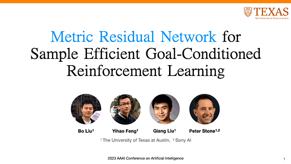 Metric Residual Network for Sample Efficient Goal-conditioned Reinforcement Learning
